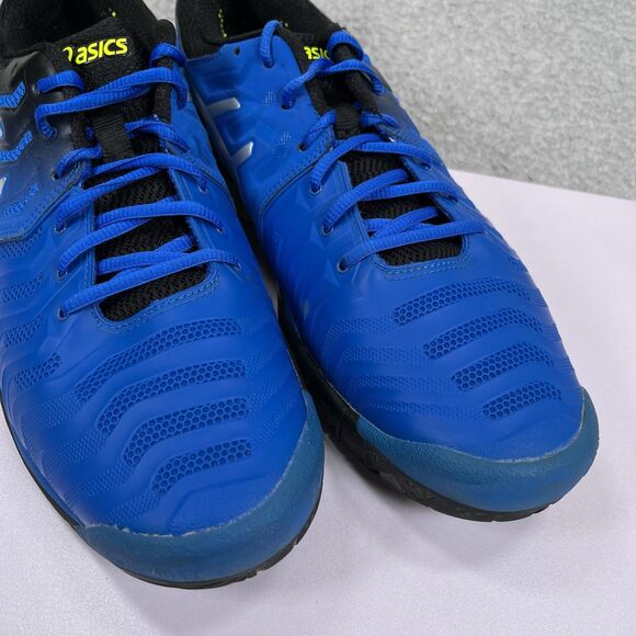 ASICS Gel Resolution 7 Shoes Mens 11.5 Illusion Blue Black Green Sneakers E701Y - Picture 9 of 13